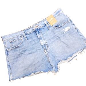 Madewell NWT Women's Blue‎ Jean Shorts Distressed Size 33